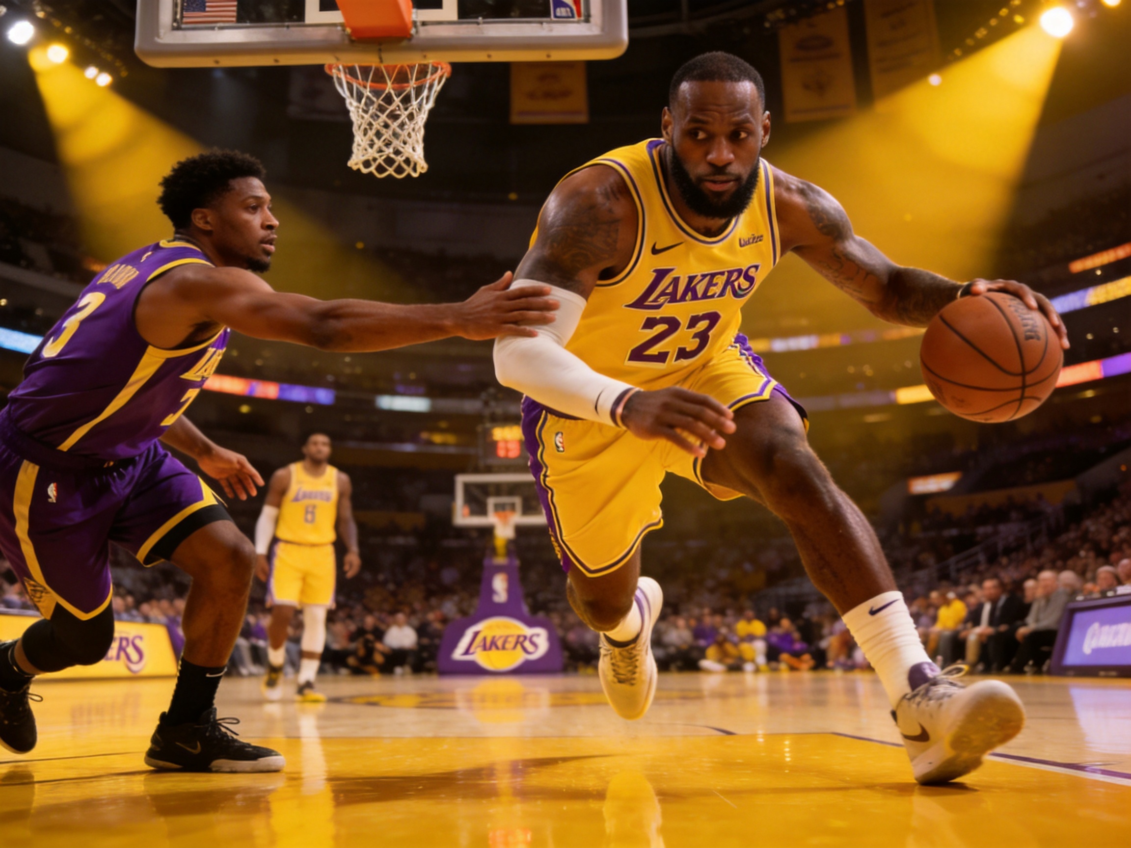 NBA湖人队詹姆斯集锦